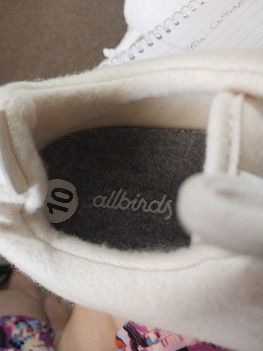 allbirds Women's Off-White Wool Runner-Up Sneakers Size 10 - Picture 3 of 12